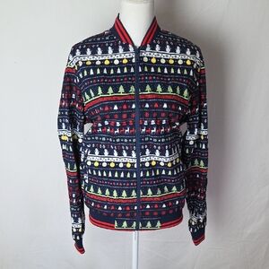 Denim & Flower Ricky Singh Holiday Christmas Festive Patterned Women's Jacket Md